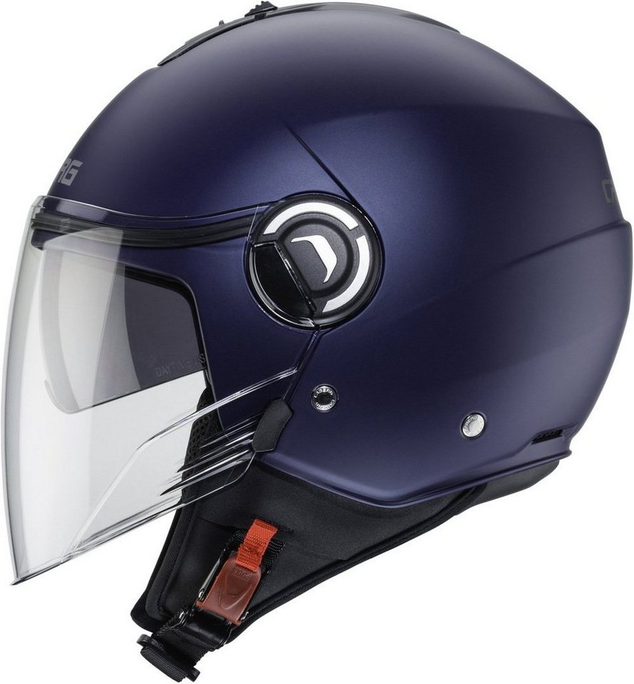 Caberg Motorradhelm Riviera V4 X Jethelm, vorbereitet für Kommunikationssystem,integriertes Sonnenvisier