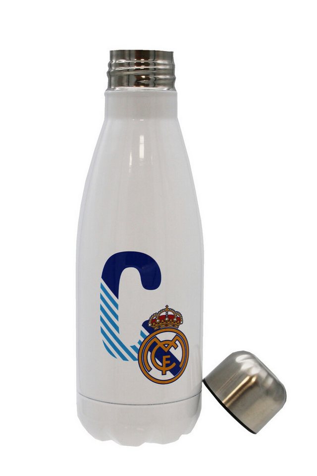 Real Madrid Trinkflasche Real Madrid Trinkflasche 550ml Weiß Buchstabe C