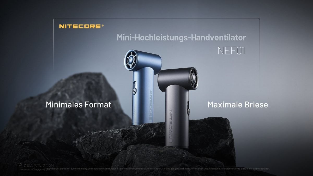 Nitecore Handventilator NEF01 - mini hochleistungs Handventilator Bild 2