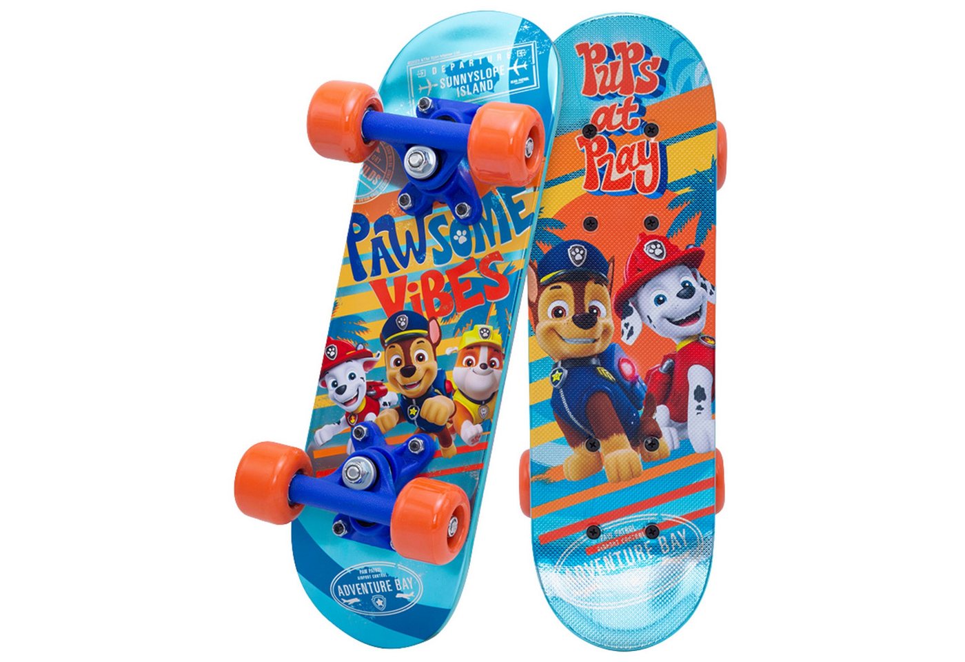 PAW PATROL Skateboard Paw Patrol Chase & Marshall Skateboard 42 cm, rutschfest, bis 20 kg