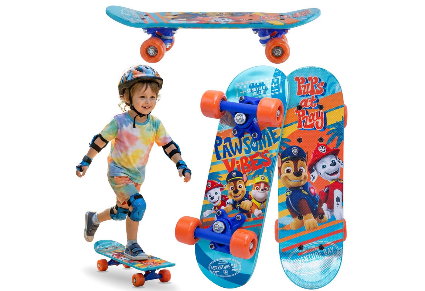 PAW PATROL Skateboard Paw Patrol Chase & Marshall Skateboard 42 cm, rutschfest, bis 20 kg Bild 3