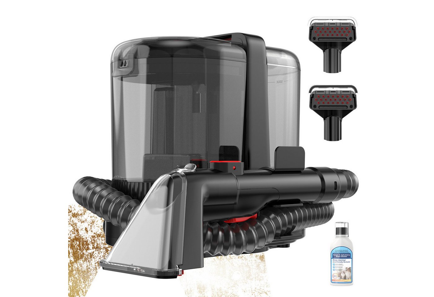VacniQ Teppichreinigungsgerät 25Kpa Waschsauger, Nasssauger, Teppichreiniger, 500 W, Geeignet für Sofas,Teppiche,Auto,Matratzen, mit Reinigungsmittel