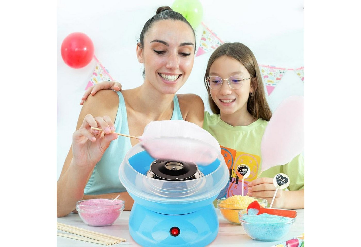 ibettertec Zuckerwattemaschine Zuckerwattemaschine, Heim Zuckerwattemaschine, Gerät für Zuckerwatte, einfache Bedienung, schnelle Herstellung von Zuckerwatte