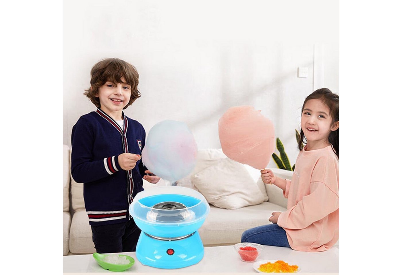 ibettertec Zuckerwattemaschine Zuckerwattemaschine, Heim Zuckerwattemaschine, Gerät für Zuckerwatte, einfache Bedienung, schnelle Herstellung von Zuckerwatte Bild 2