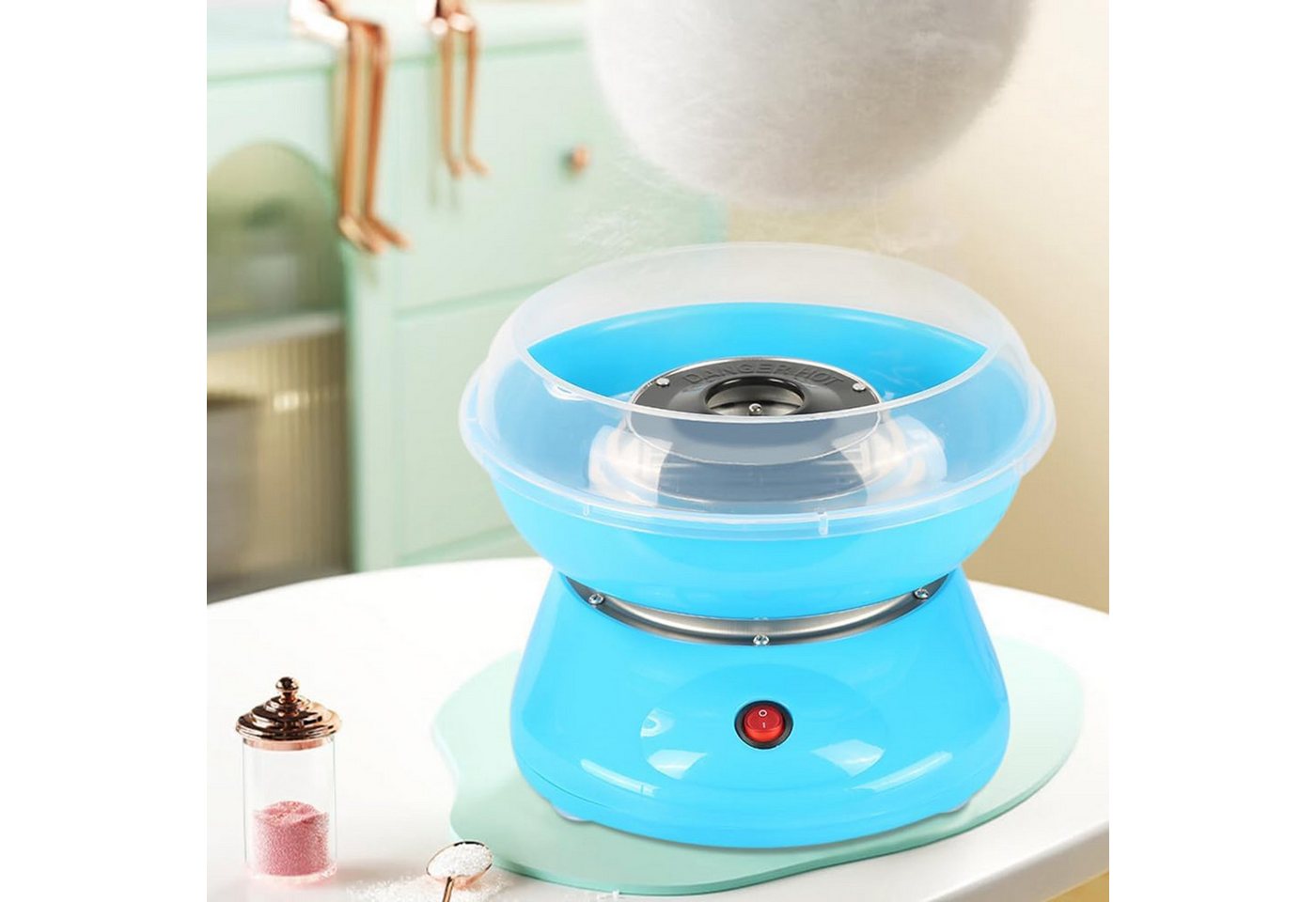 ibettertec Zuckerwattemaschine Zuckerwattemaschine, Heim Zuckerwattemaschine, Gerät für Zuckerwatte, einfache Bedienung, schnelle Herstellung von Zuckerwatte Bild 3