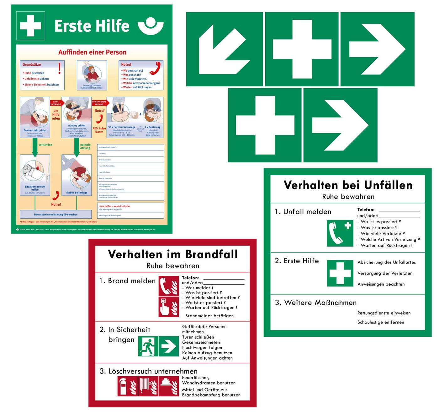 WM-Teamsport Erste-Hilfe-Koffer 1.-Hilfe-Koffer (K)ARR DIN 13157 + Notfallbeatmung + Aufkleber,Aushang