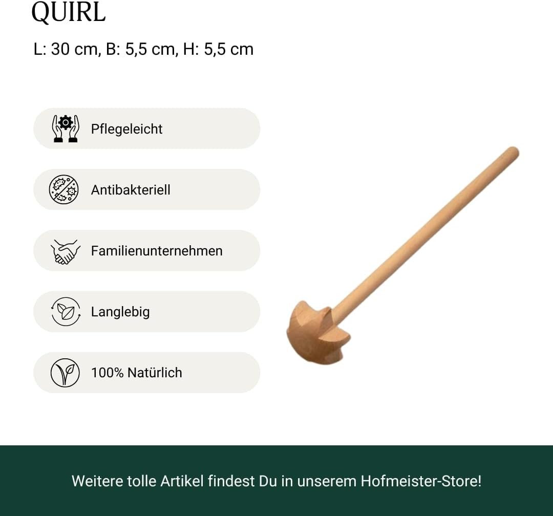 Hofmeister Rührbesen Quirl aus Buchenholz 30 cm