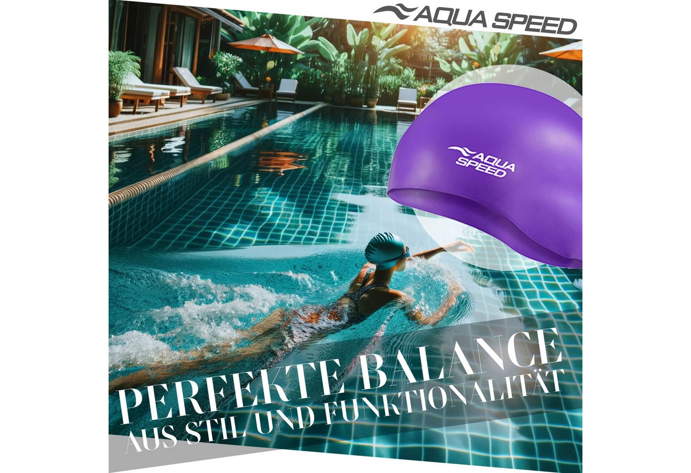 Aqua Speed Badekappe Einfarbige Schwimmhaube Elastisch & langlebig Perfekt für Schwimmen, Weich & wasserfest – Ideal für Sport, Freizeit & Wassergym Bild 2