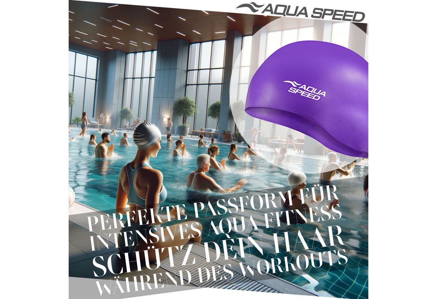 Aqua Speed Badekappe Einfarbige Schwimmhaube Elastisch & langlebig Perfekt für Schwimmen, Weich & wasserfest – Ideal für Sport, Freizeit & Wassergym Bild 4