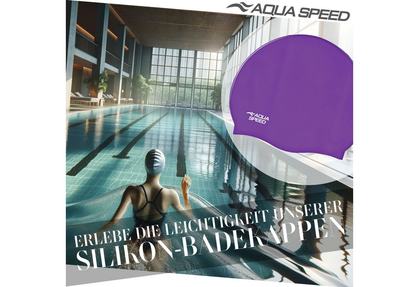 Aqua Speed Badekappe Einfarbige Schwimmhaube Elastisch & langlebig Perfekt für Schwimmen, Weich & wasserfest – Ideal für Sport, Freizeit & Wassergym Bild 5