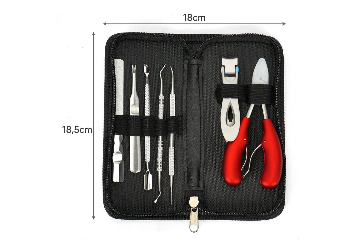 OSTWOLKE Maniküre-Pediküre-Set 7-teiliges Nagelschere Set, Edelstahl Maniküre Nagelknipser, für Dicke & Eingewachsene Fußnägel