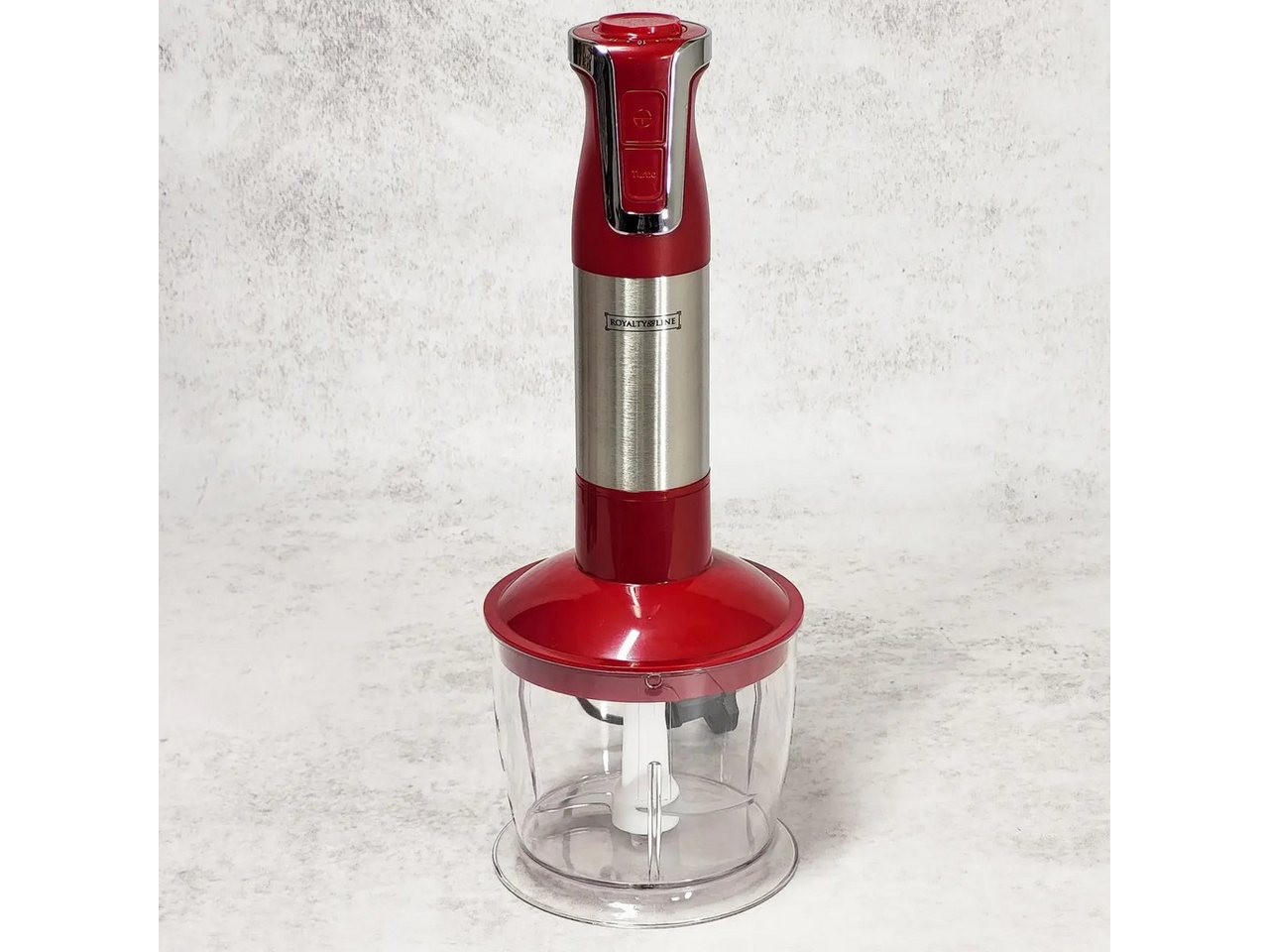 Royalty Line Stabmixer 3-in-1-Stabmixer Pürierstab Zerkleinerer Mixstab rot Royalty Line Bild 3