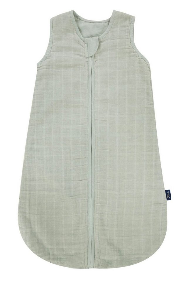 Alvi® Babyschlafsack Mull-Schlafsack Uni grün Bild 2
