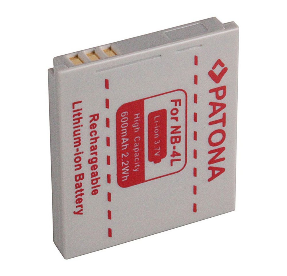 Patona 2x Akku für Canon NB-4L NB4L Kamera-Akku Ersatzakku Kameraakku 6000 mAh (3,7 V, 2 St), Ixus 30 40 50 55 60 65 70 75 80 Powershot SD200 Ixy Digital 40 Bild 2