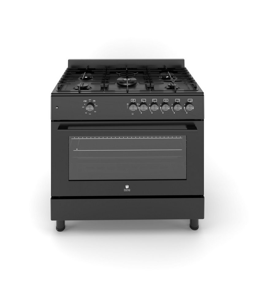 Gasline Gas-Standherd Gasline Gas-Standherd GAG90GOINNB Schwarz Matt 90 cm mit Gasbackofen Bild 5