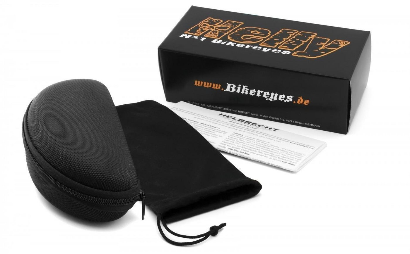 Helly - No.1 Bikereyes Motorradbrille bandit 2, inkl. 2 Paar Wechselgläser, Band und Bügel