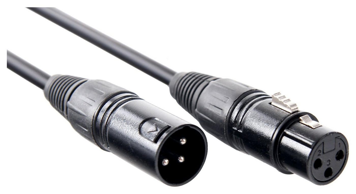 Pronomic XFXM-0.5 Mikrofonkabel XLR 0,5m Schwarz 4er Set Audio-Kabel, XLR, XLR (50 cm), Stecker handgelötet, säure- und ölfest