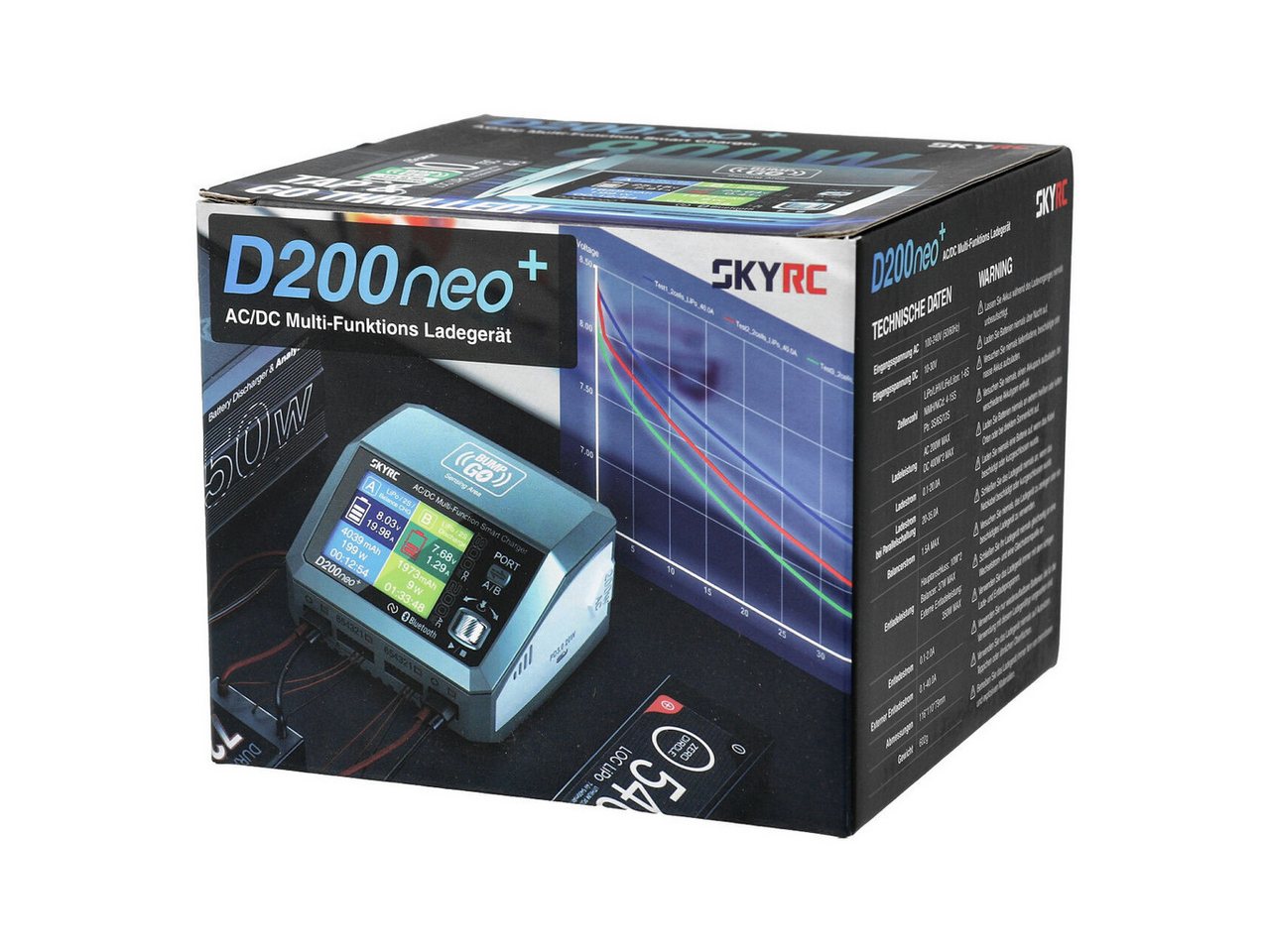 SkyRC SkyRC Ladegerät D200 Neo+ LiPo 1-6s 20A 200W AC RC-Ladegerät Bild 3
