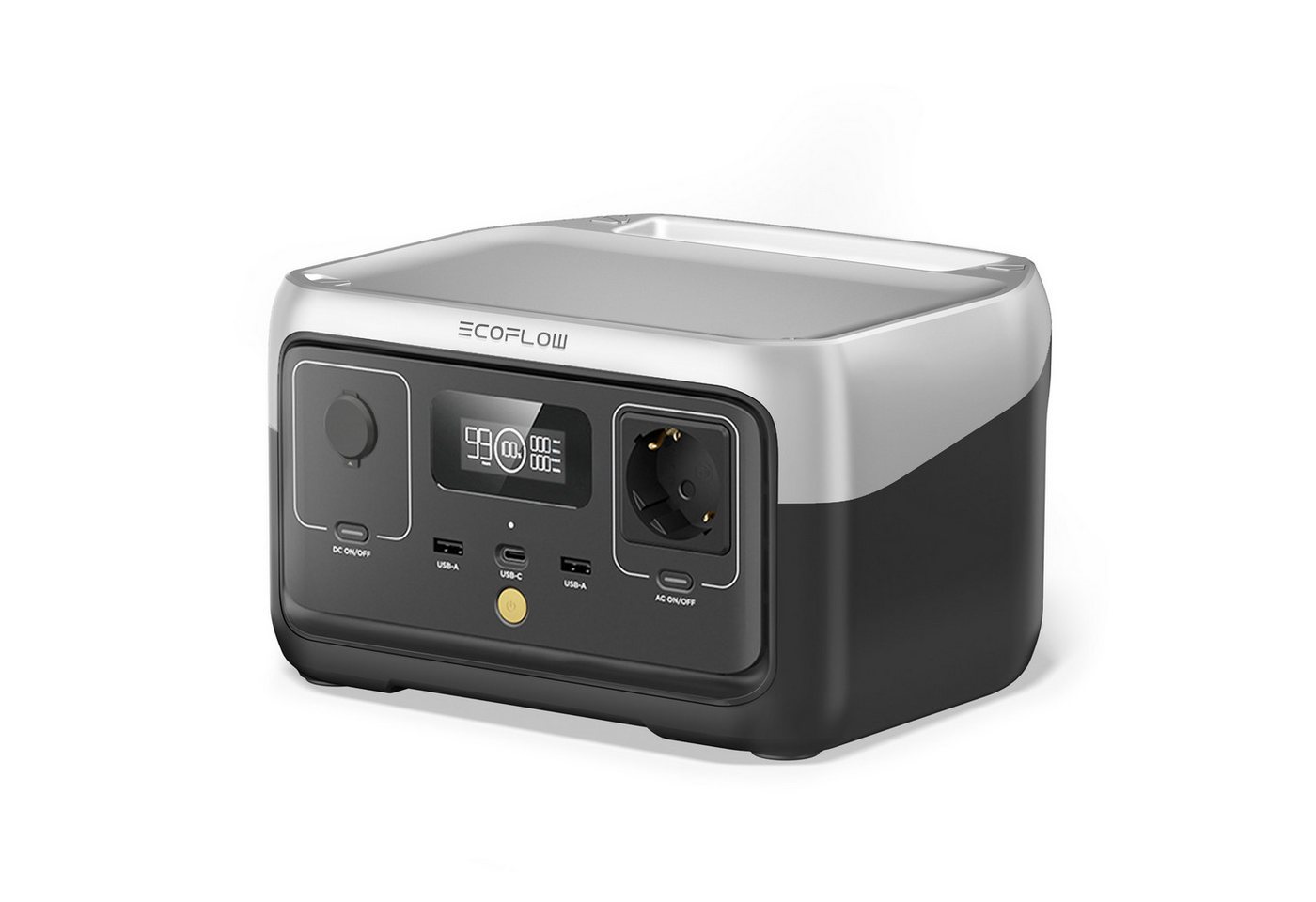 Ecoflow EF ECOFLOW Powerstation RIVER 2, 256Wh Solargenerator, 600W Leistung Powerstation EcoFlow River 2 ECOFLOW RIVER 2 Tragbare Powerstation, 256 Wh LFP Batterie, bis zu 600 W Leistung, Schnellladung in 1 Stunde Solargenerator 80000 mAh, X-Boost Funktion (bis zu 600 W), X-Stream Schnellladung