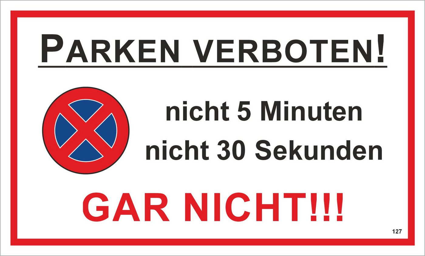 Hermann Schütz Hinweisschild Parken verboten! 200 x 300 mm Kunststoff, (1 St)