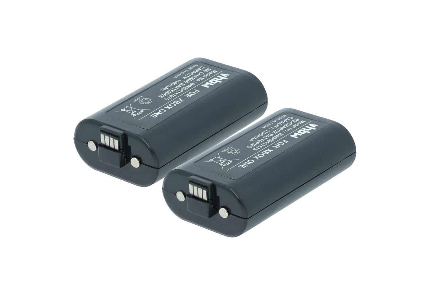 vhbw Akku passend für Microsoft Xbox One, Xbox One Elite, Xbox One S, Xbox Akku Akku Li-Ion 1100 mAh (3 V, 2 St), Leistungsfähige Austausch-Akkus für den Controller Ihrer Spielkonsole Bild 2
