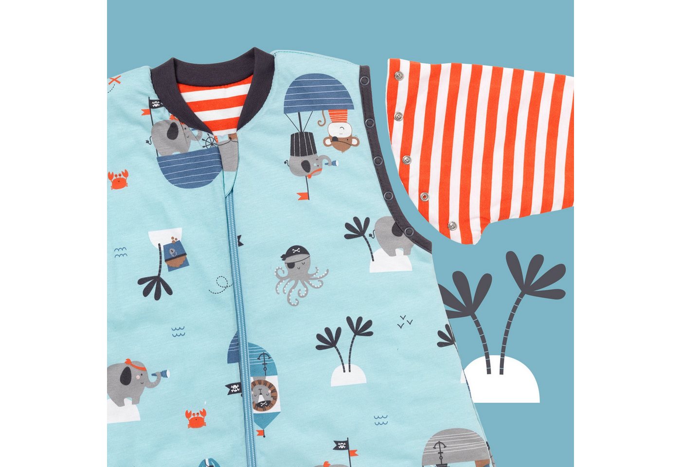 Schlummersack Kinderschlafsack Schlafsack mit Füßen und umklappbaren Bündchen, 3.5 Tog OEKO-TEX Bild 3