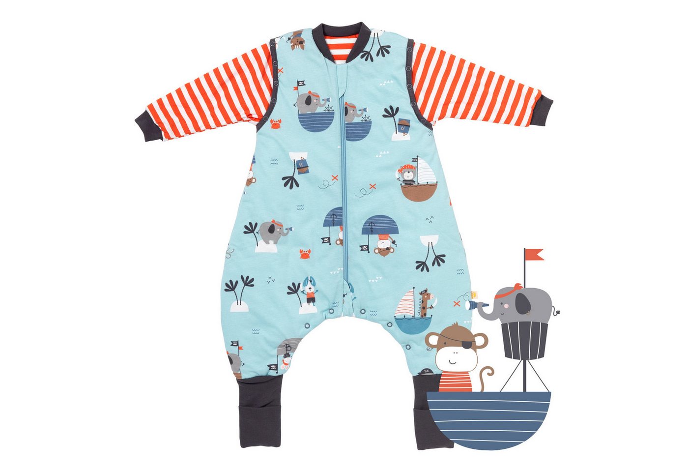 Schlummersack Kinderschlafsack Schlafsack mit Füßen und umklappbaren Bündchen, 3.5 Tog OEKO-TEX Bild 4