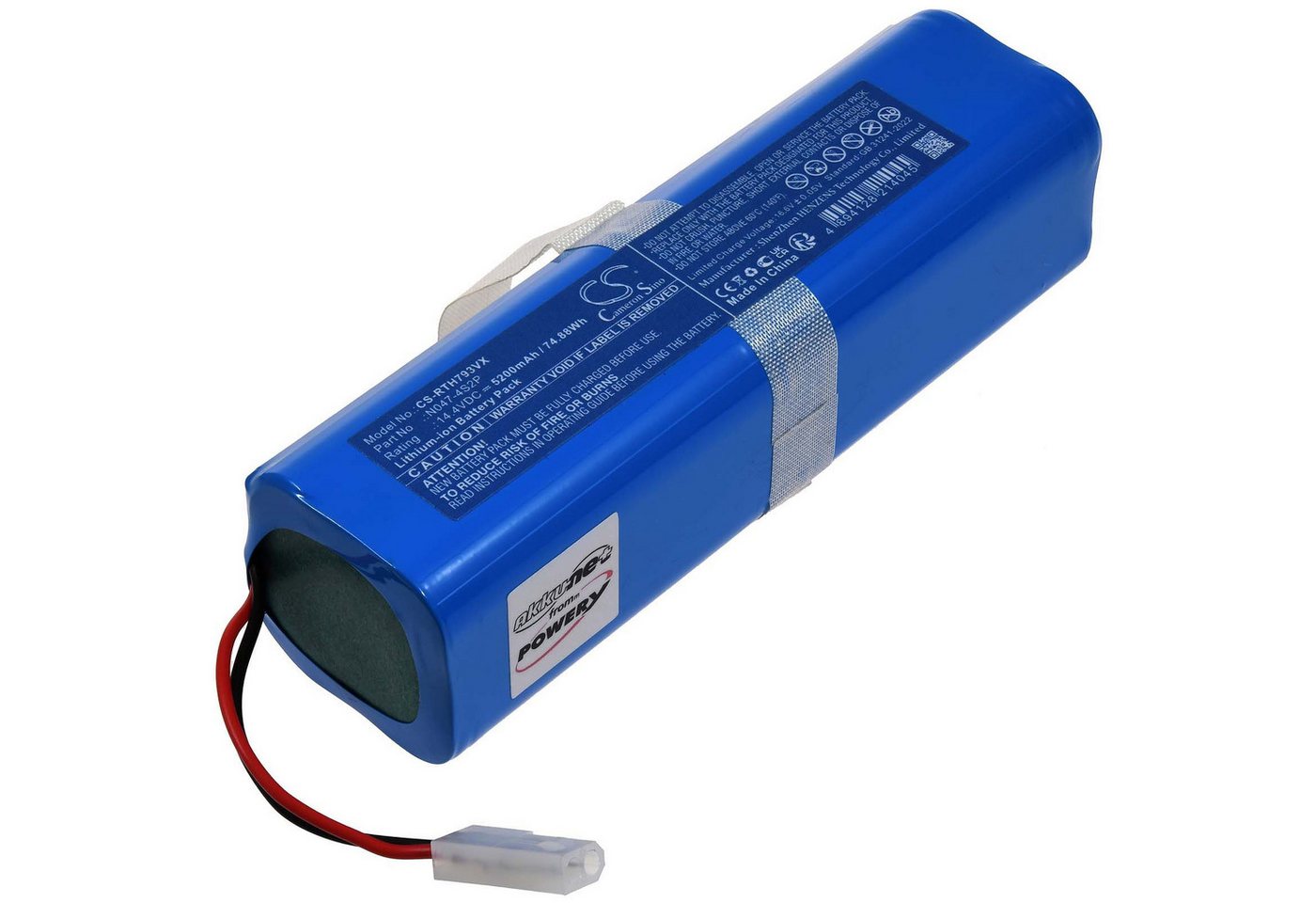 Powery Akku für Rowenta Typ SS-2230002529 Staubsauger-Akku 5200 mAh (14.4 V)