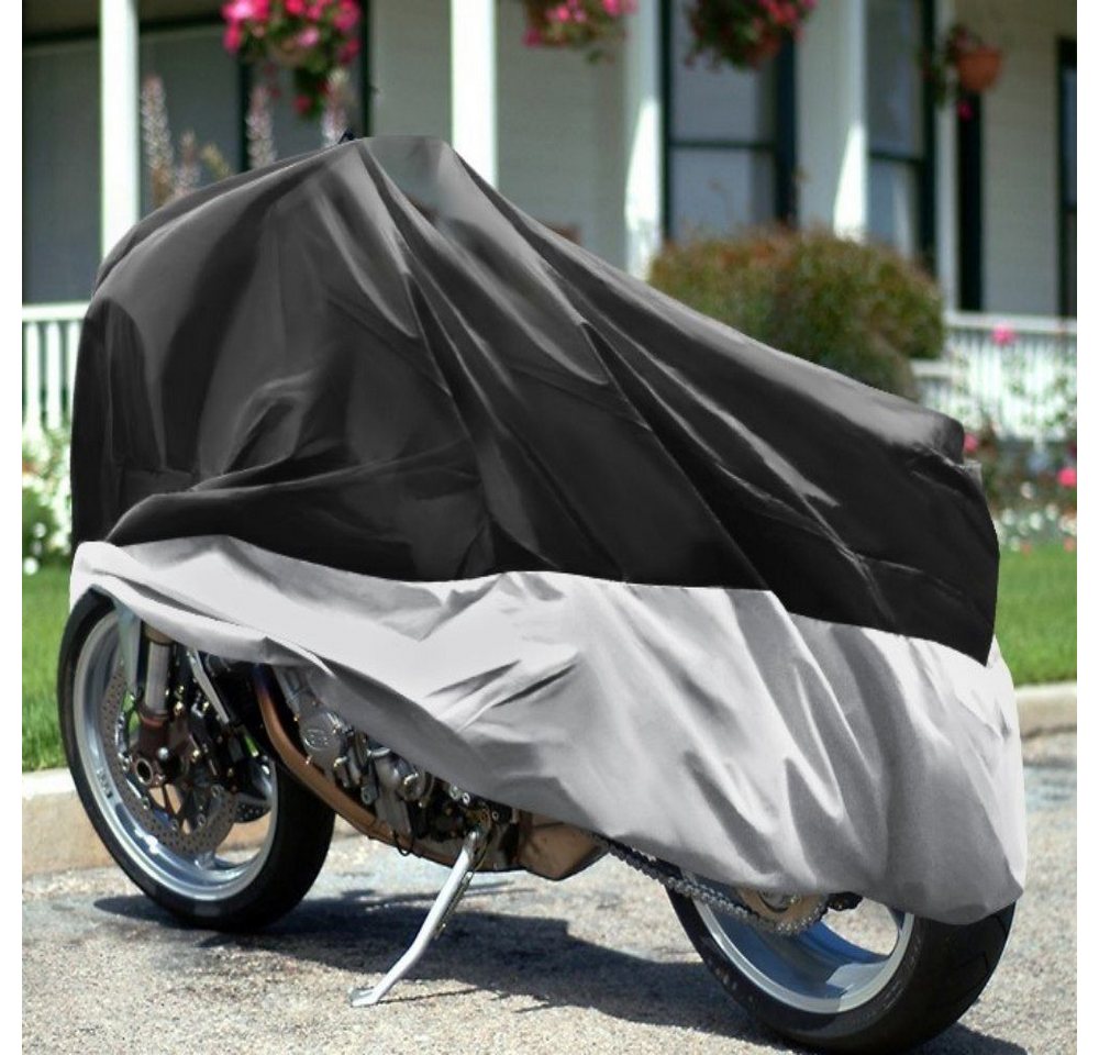 AURIVION Schutzplane Motorrad Schutzplane wasserdicht in L, XL & XXL (Set, 1-St., Abdeckplane für Motorrad, Roller & Außenbereich), Motorradgarage Abdeckung mit Schutz vor Wetter & Staub