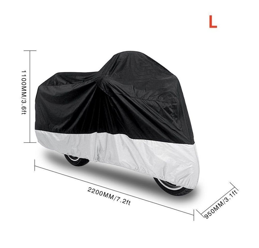 AURIVION Schutzplane Motorrad Schutzplane wasserdicht in L, XL & XXL (Set, 1-St., Abdeckplane für Motorrad, Roller & Außenbereich), Motorradgarage Abdeckung mit Schutz vor Wetter & Staub Bild 2