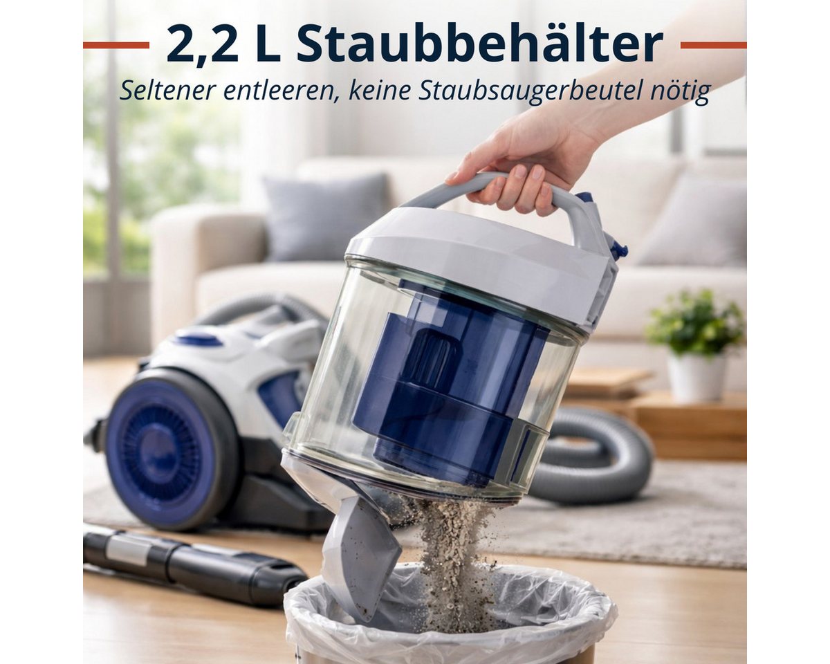 DIRT DEVIL Bodenstaubsauger Dirt Devil Staubsauger ohne Beutel DD2503 – Staubsauger 800W Bild 5