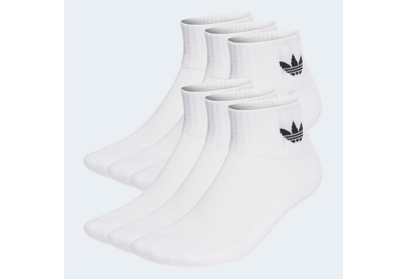 adidas Originals Sportsocken 1/4 SOCKS 6P (6-Paar) für Laufen, 6er-Pack, mit Logodruck im Trefoil Style, knöchellang Bild 3