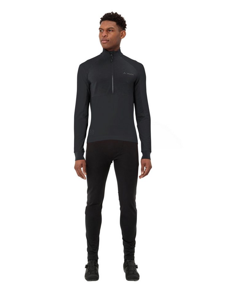 VAUDE Radtrikot MEN'S KURO HALFZIP LS TRICOT für Radsport, mit zwei offenen Rückentaschen