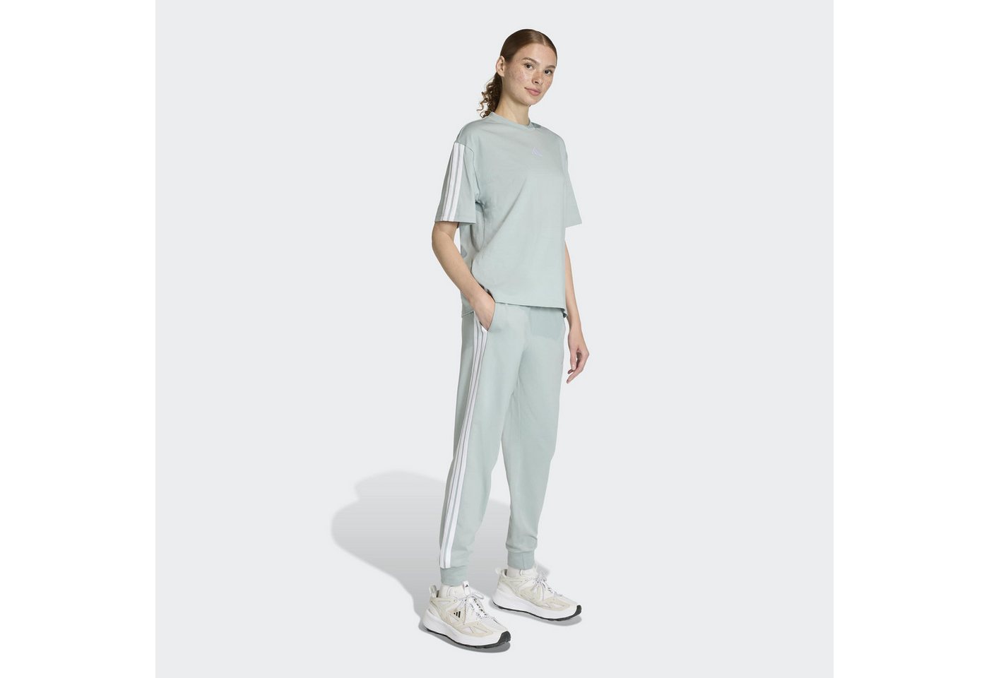 adidas Sportswear Sporthose ESSENTIALS 3-STREIFEN mit Kordelverschluss, aus Baumwolle und Elasthan Bild 3