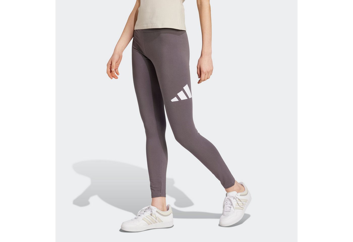 adidas Sportswear Trainingstights W BL SJ LEG mit hohem Bund, aus Baumwolle und Elasthan, stretchig