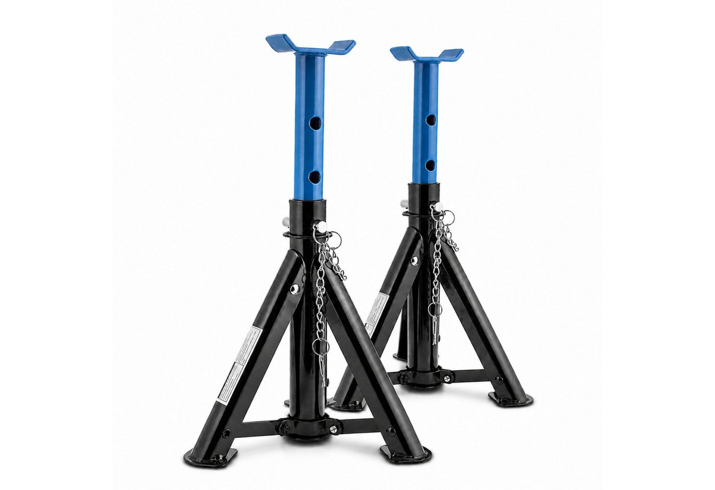 2x Bituxx Unterstellbock 2T klappbar verstellbar Auto PKW Abstellböcke 2000kg Schwarz/Blau Bild 4