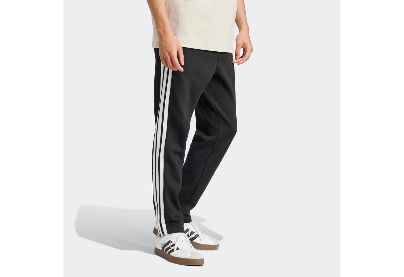 adidas Sportswear Sporthose M 3S FL O PT aus Baumwolle, Polyester und Viskose, offener Saum Bild 3