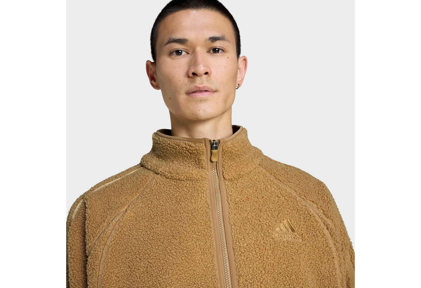adidas Originals Trainingsjacke TG BORG TT Fleecejacke für Erwachsene, lockere Passform, mit Stehkragen