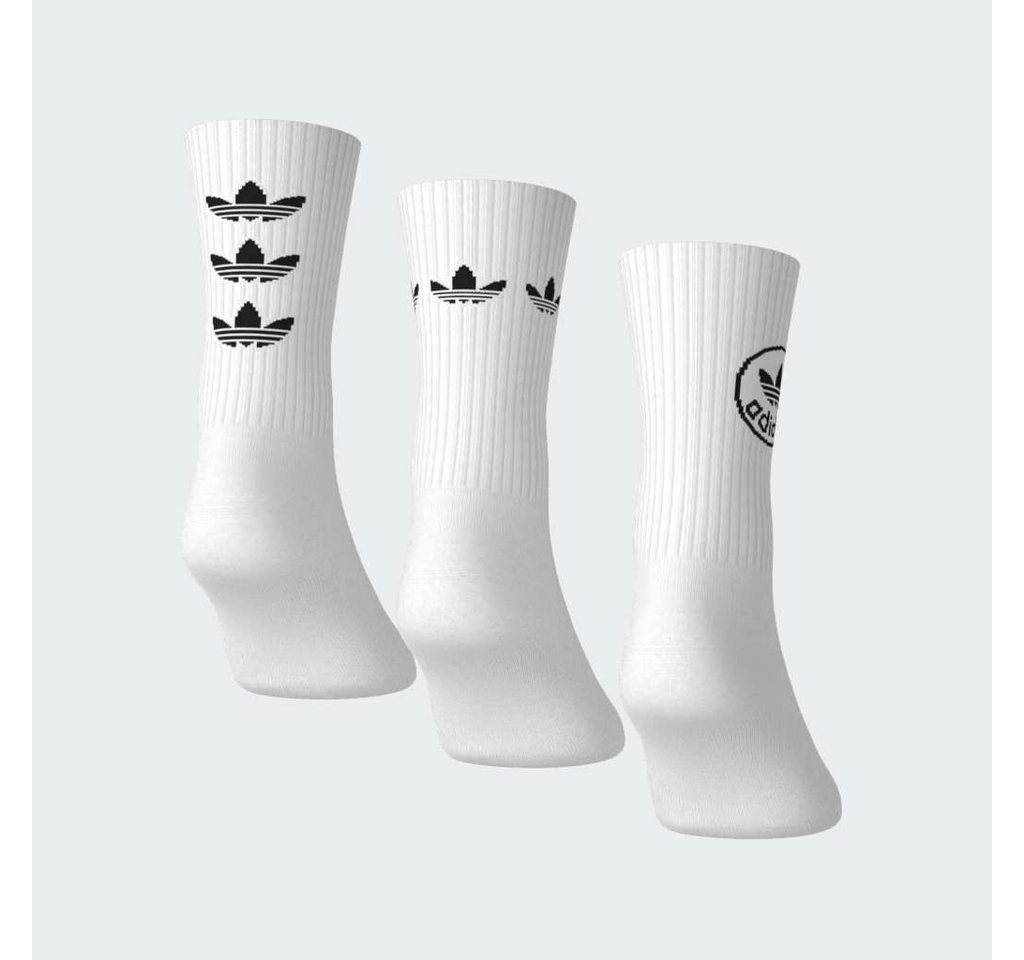 adidas Originals Sportsocken TREFOILS CREW, 3 PAAR (3-Paar) für Erwachsene, im 3er-Set, sportlicher Stil, neutraler Schnitt