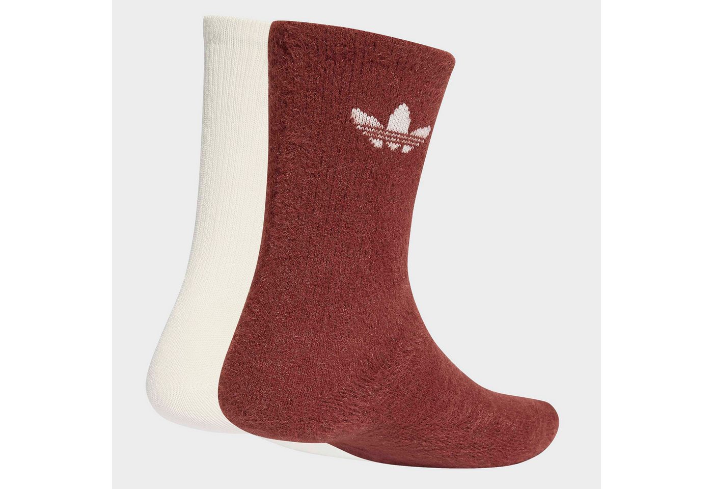 adidas Originals Sportsocken FLUFFY CR S 2P (2-Paar) mit flauschigem Trefoil Logo, flauschiges Garn, Crew-Länge