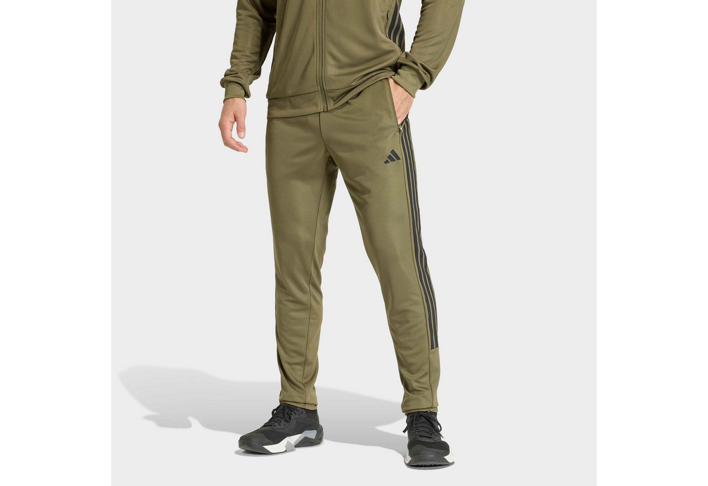 adidas Performance Sporthose WORKOUT ESSENTIALS ALL-SET 3-STREIFEN, GEWIRKTES MATERIAL (1-tlg) Trainingshose, Climacool, reguläre Passform Bild 4