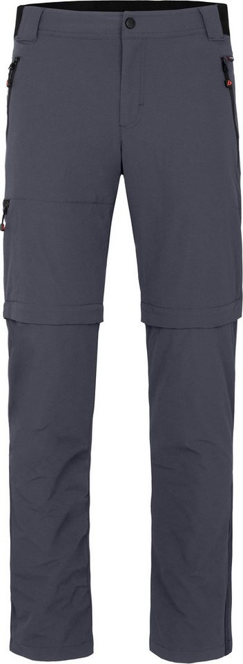Bergson Outdoorhose ARRESÖ COMFORT Zipp Off Herren Wanderhose, leicht, strapazierfähig, Kurzgrößen, grau/blau