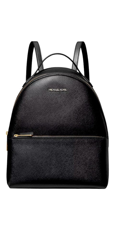 MICHAEL KORS Rucksack Michael Kors Sheila Damen Rucksack Schwarz Logo Backpack Mittelgroß Bild 2