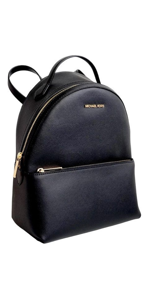 MICHAEL KORS Rucksack Michael Kors Sheila Damen Rucksack Schwarz Logo Backpack Mittelgroß Bild 3