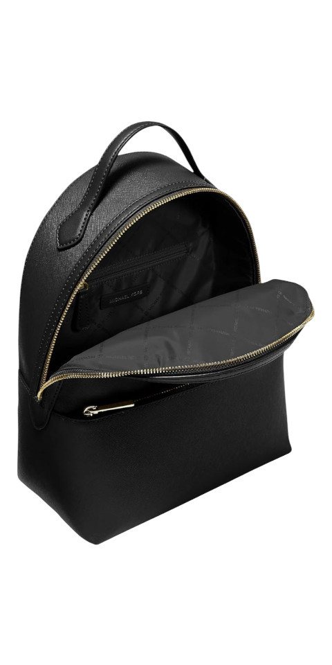 MICHAEL KORS Rucksack Michael Kors Sheila Damen Rucksack Schwarz Logo Backpack Mittelgroß Bild 5