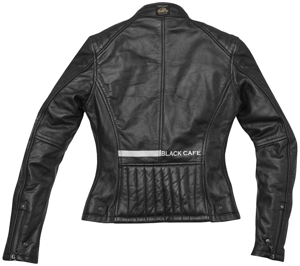 Black-Cafe London Motorradjacke Toronto Damen Motorrad Lederjacke perforiert,herausnehmbares Innenfutter Bild 2