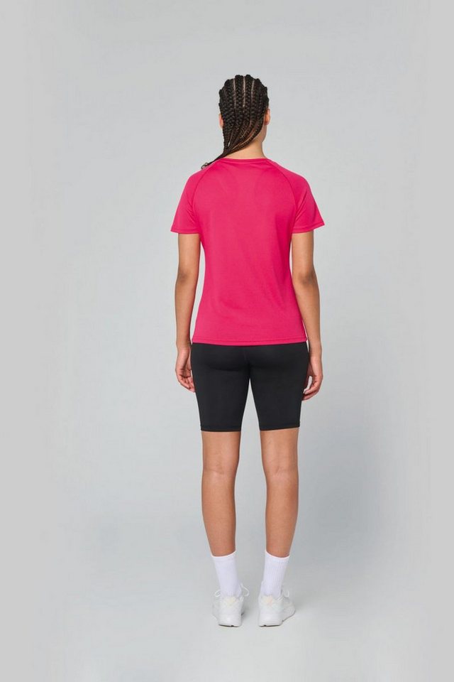 Proact Trainingsshirt Damen Kurzarm-Sportshirt mit V-Ausschnitt