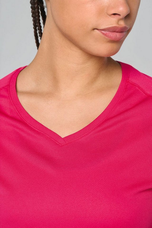 Proact Trainingsshirt Damen Kurzarm-Sportshirt mit V-Ausschnitt Bild 2