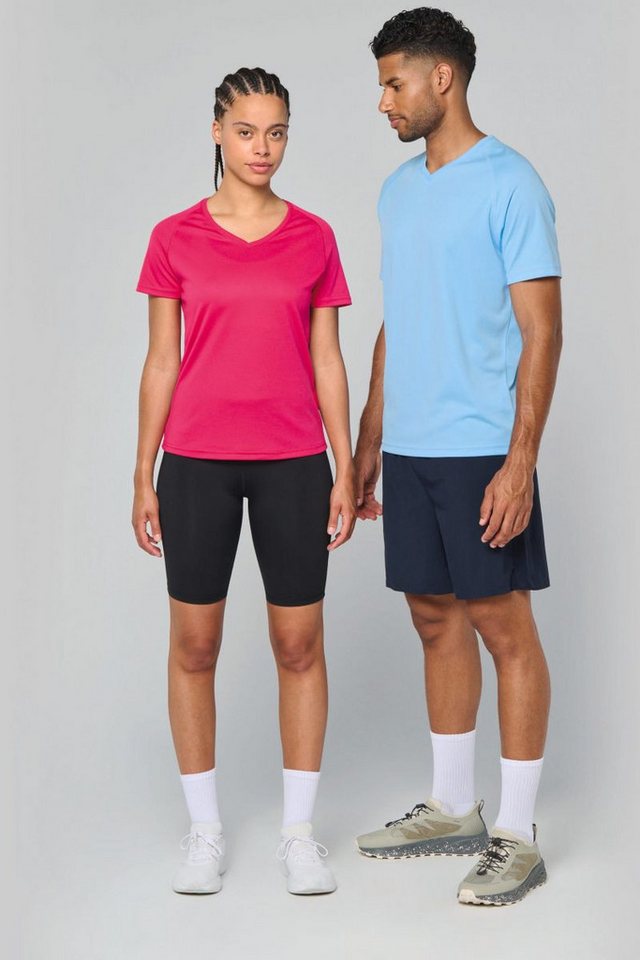 Proact Trainingsshirt Damen Kurzarm-Sportshirt mit V-Ausschnitt Bild 4