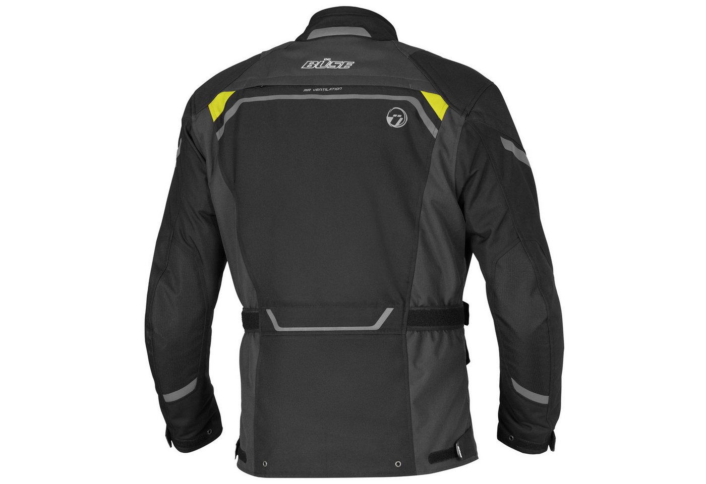 Büse Motorradjacke Büse Lago III Textiljacke Schwarz / Neongelb L motorradjacke herren